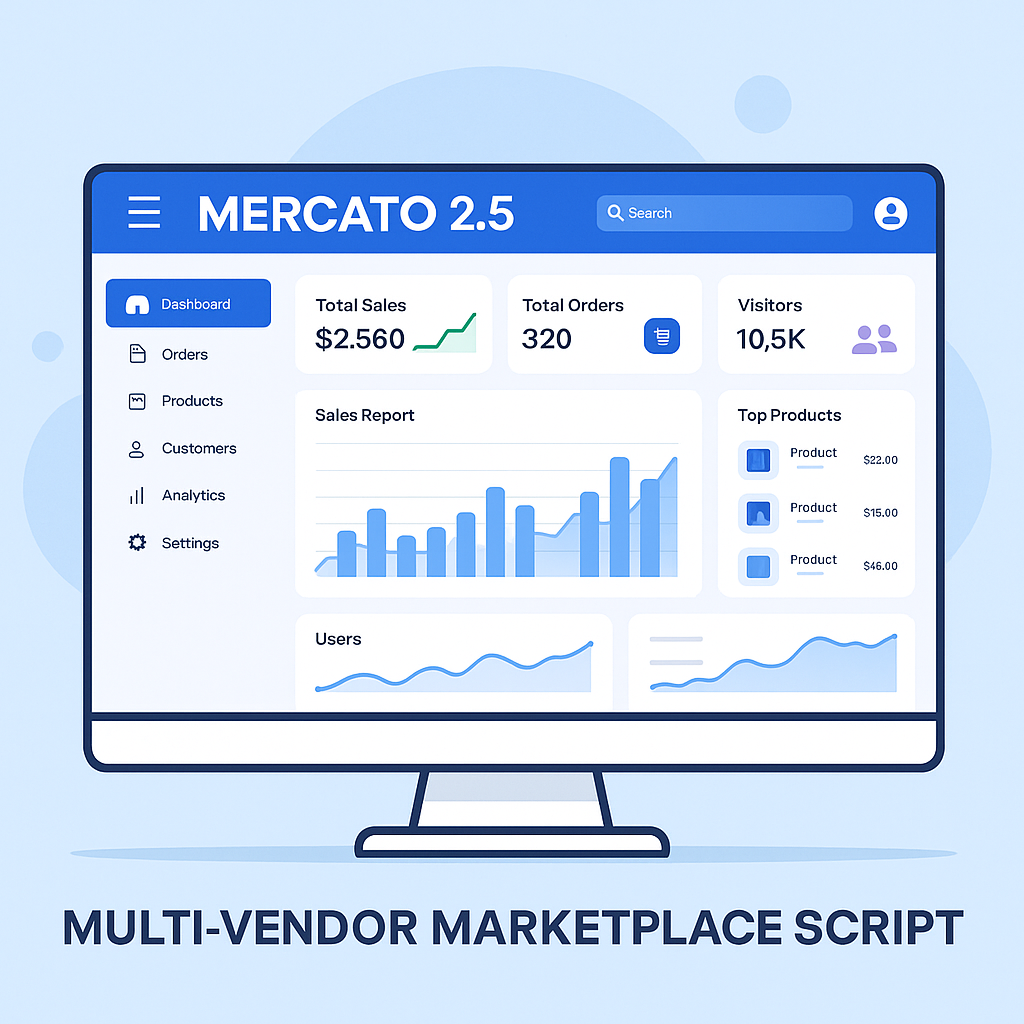 Mercato 2.5 Multi-Vendor Marketplace Dashboard Interface