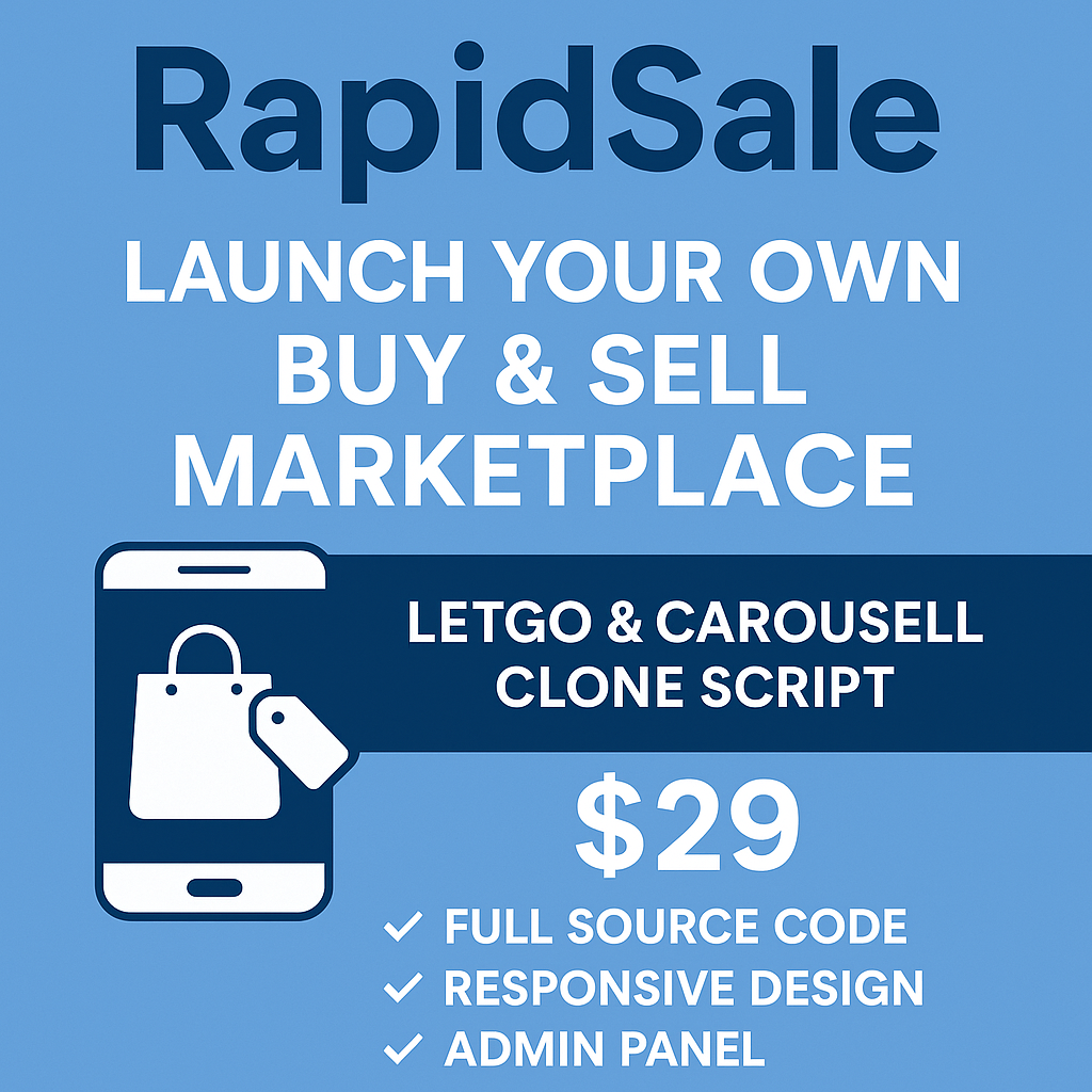 RapidSale – Launch Your Own Buy & Sell Marketplace.